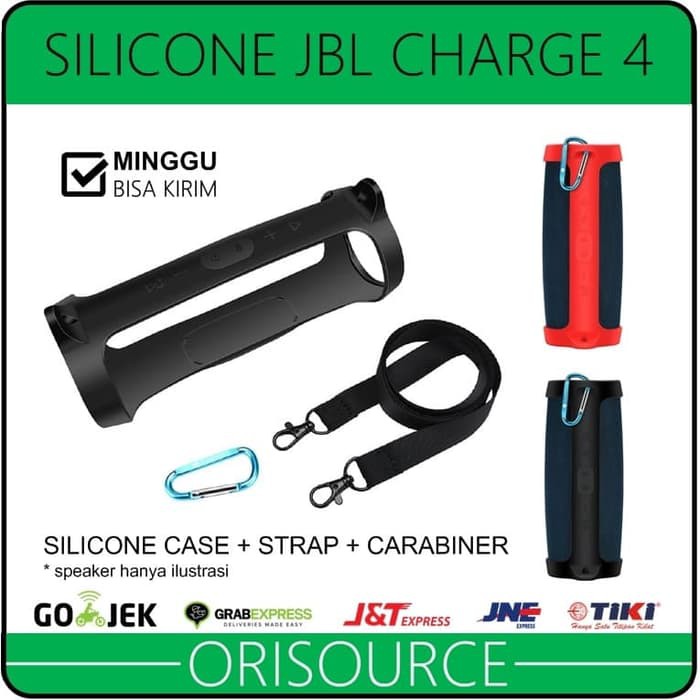 Silicone Casing Case + Strap Untuk Speaker Bluetooth JBL Charge 4