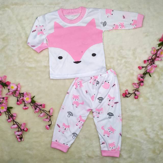 Ss#049 Piyama Bayi 0-12bulan / Pakaian Bayi / Baju Setelan Piyama Anak / Baju Tidur Bayi