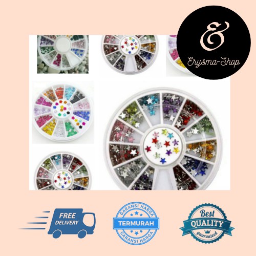 ERYSMA-SHOP | PERMATA GIGI - DIAMOND GIGI BENTUK BUNGA BULAT BINTANG MIX
