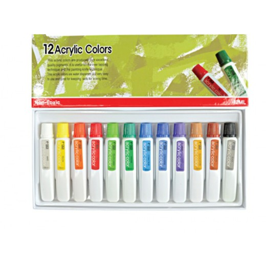 

Cat Acrylic 12 Warna Titi Joyko Akrilik Air Kanvas AC-12ml-12