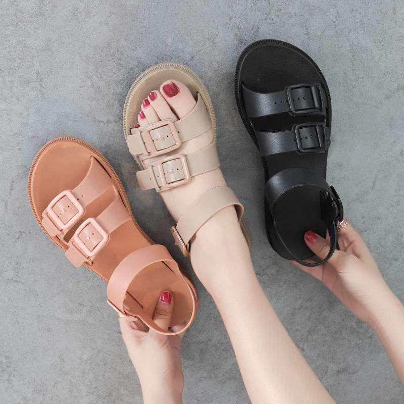 TBIG [COD] Sandal Murah Bahan Karet Tali 1819 Wanita Import Korea Style Santai Wanita Remaja