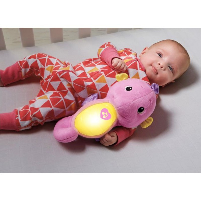 Fisher Price Snug &amp; Glow Sea Horse Teman Tidur Bayi - Pink