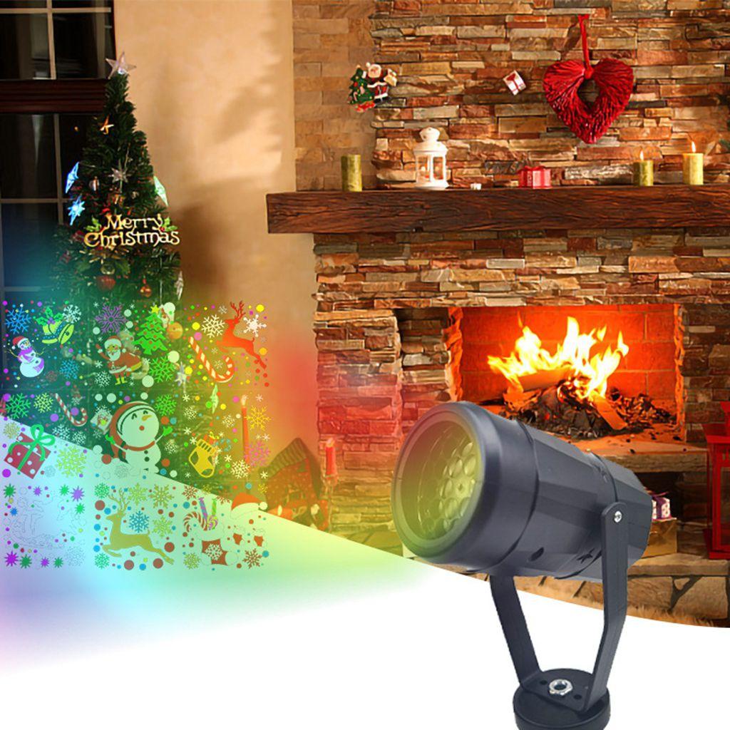 [Elegan] Lampu Proyektor Xmas 1pcs Lampu Laser LED Tahan Lama Untuk Suasana Outdoor/Indoor Lampu Perlengkapan Pesta Bergerak Otomatis