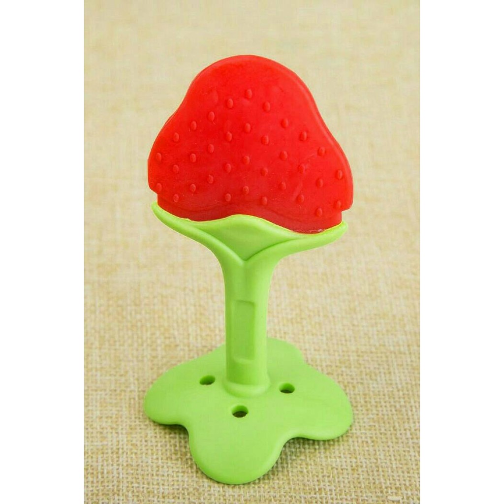 strawberry teething toy