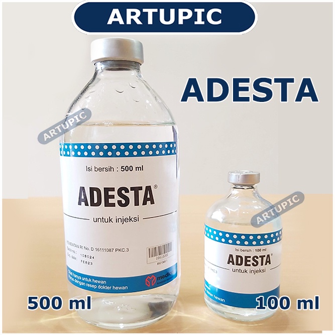 Adesta 500 ml Pelarut Obat Aquades Injeksi Vaksin Medion Hewan