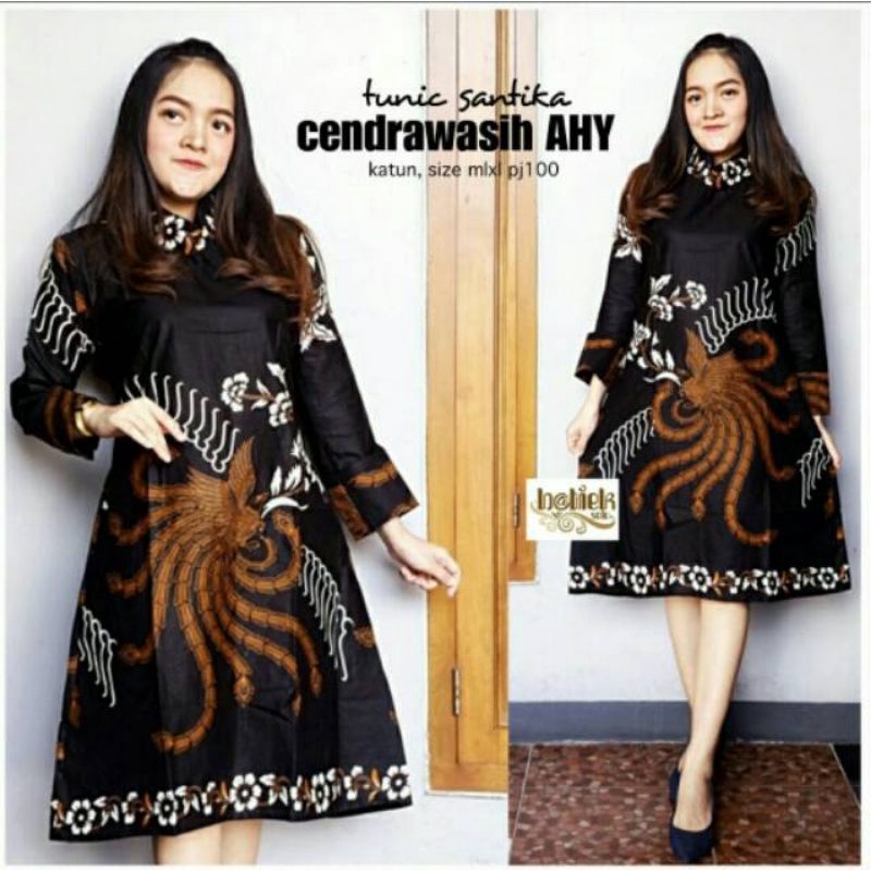 Maura Couple - Sania Ruffle Batik Couple Ori Ndoro Jowi DNT Garansi Termurah Shoope-Tunik AHY