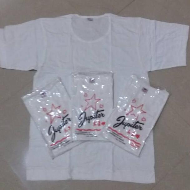 [PRODUK RGIBE] Kaos Dalam Pria KAtun Model Singlet Dan Oblong Merk Jupiter Dan Swan Warna Putih Polo