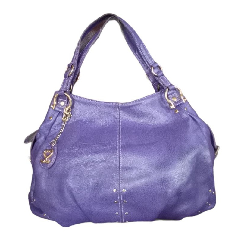 (SOLD ) SSAMZIE QUEEN  Full Leather Bag Shoulder Violet