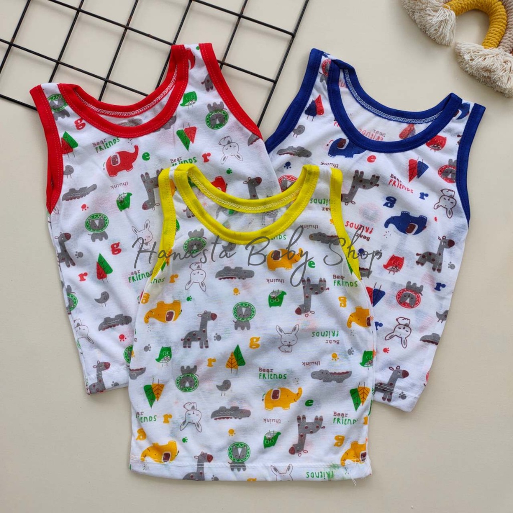 Singlet Bayi Kaos Dalam Bayi Motif Animal SNI