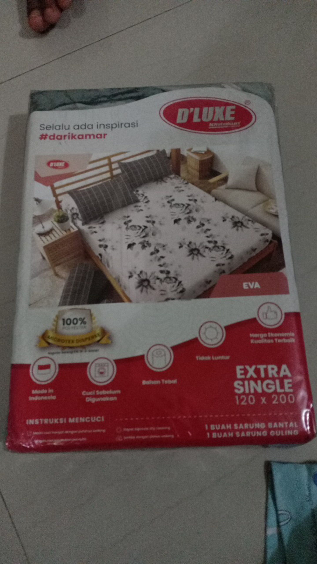 Terbaru Sprei Deluxe Kintakun Ukuran 120x200 / Sprei No.3 / Motif - Bunga Minimalis