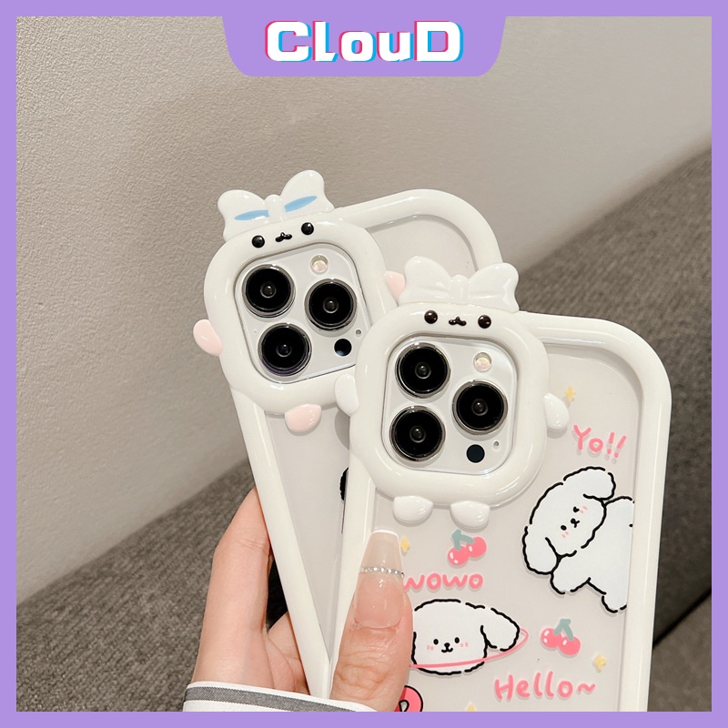 Litter Monster Lens Case OPPO A15 A54 A57 2022 A12 A3s A5s A7 A95 A16K A15s A35 A55 A16 A53 A9 2020 A5 2020 A92 A16s A31 A76 A36 A33 A74 A92 Reno 5 5F Cute Puppy Dog Soft TPU Cover