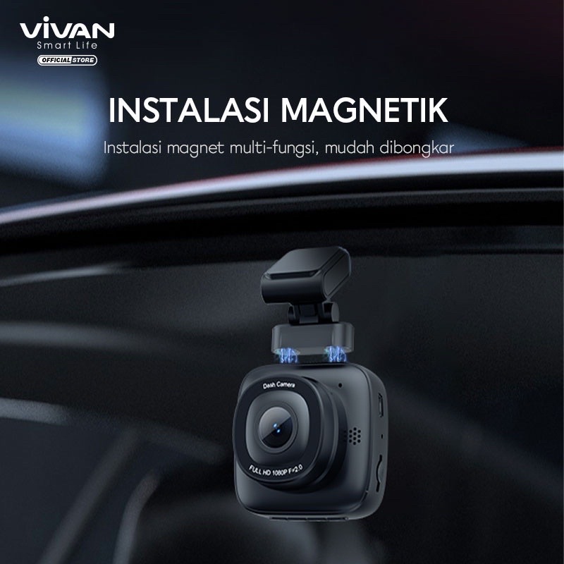 VIVAN Dash Cam / CCTV Mobil 1080HD VDR01 Super Wide Angle High Resolution -Garansi Resmi 1 Tahun Dashcam