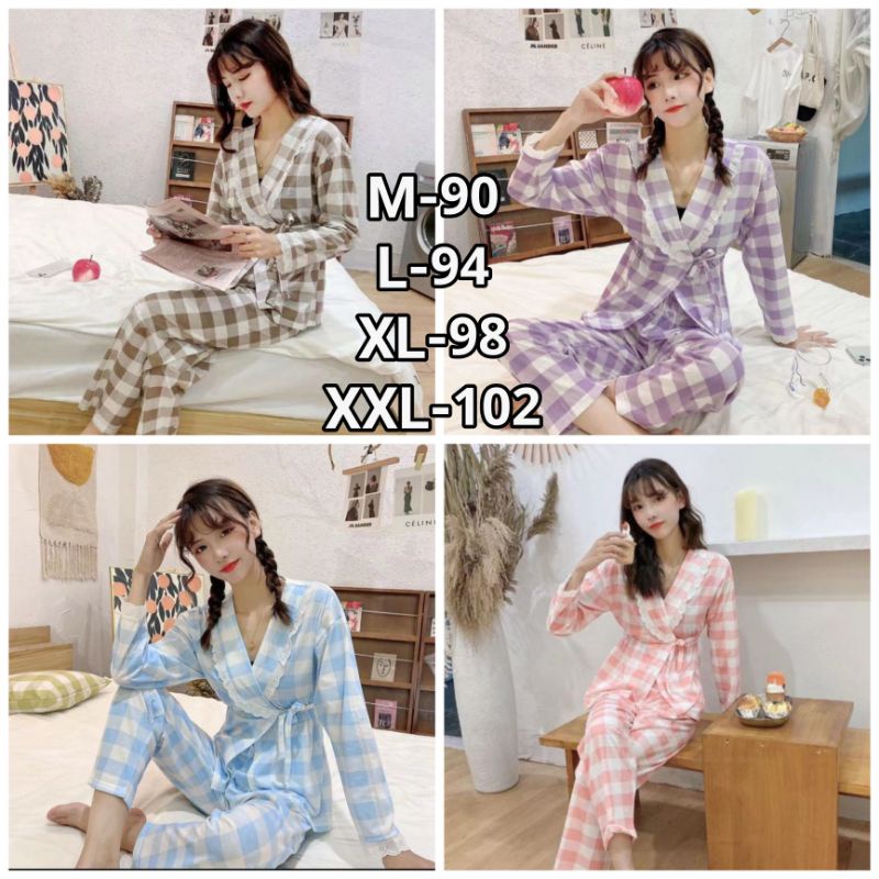 Piyama wanita import fashion wanita baju tidur wanita C07-A2