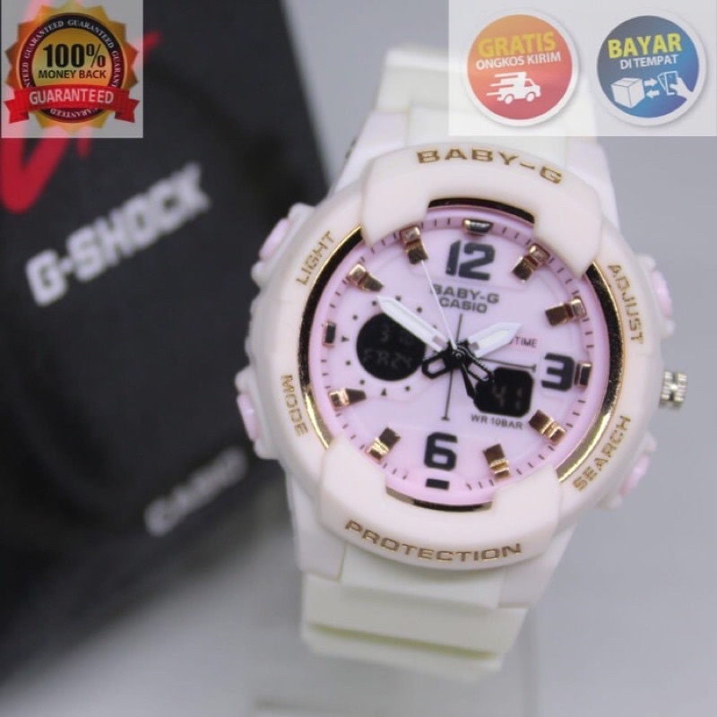 REAL PIC !!!!! JAM TANGAN WANITA BABY G BA 230 DUAL TIME, JAM TANGAN SPORT ANTI AIR