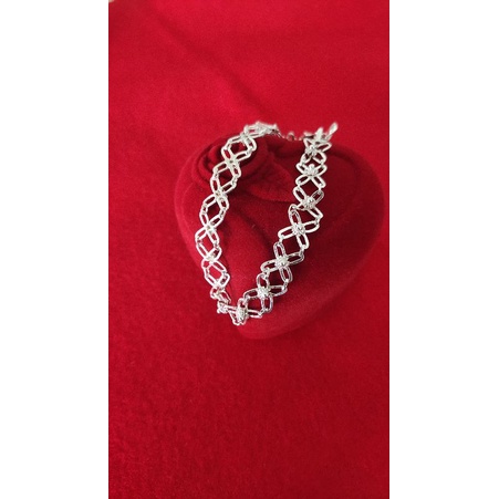 gelang tangan perak asli