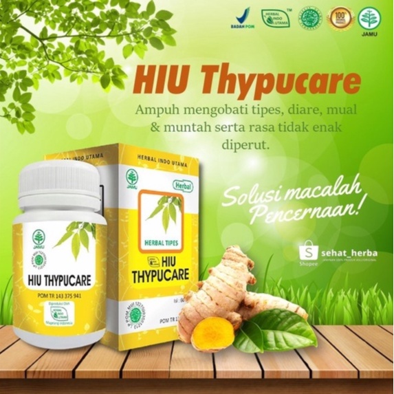 Herbal HIU Thypucare 100% Asli/Original Obat Herbal Untuk Tipes, Diare & Tidak Nafsu Makan