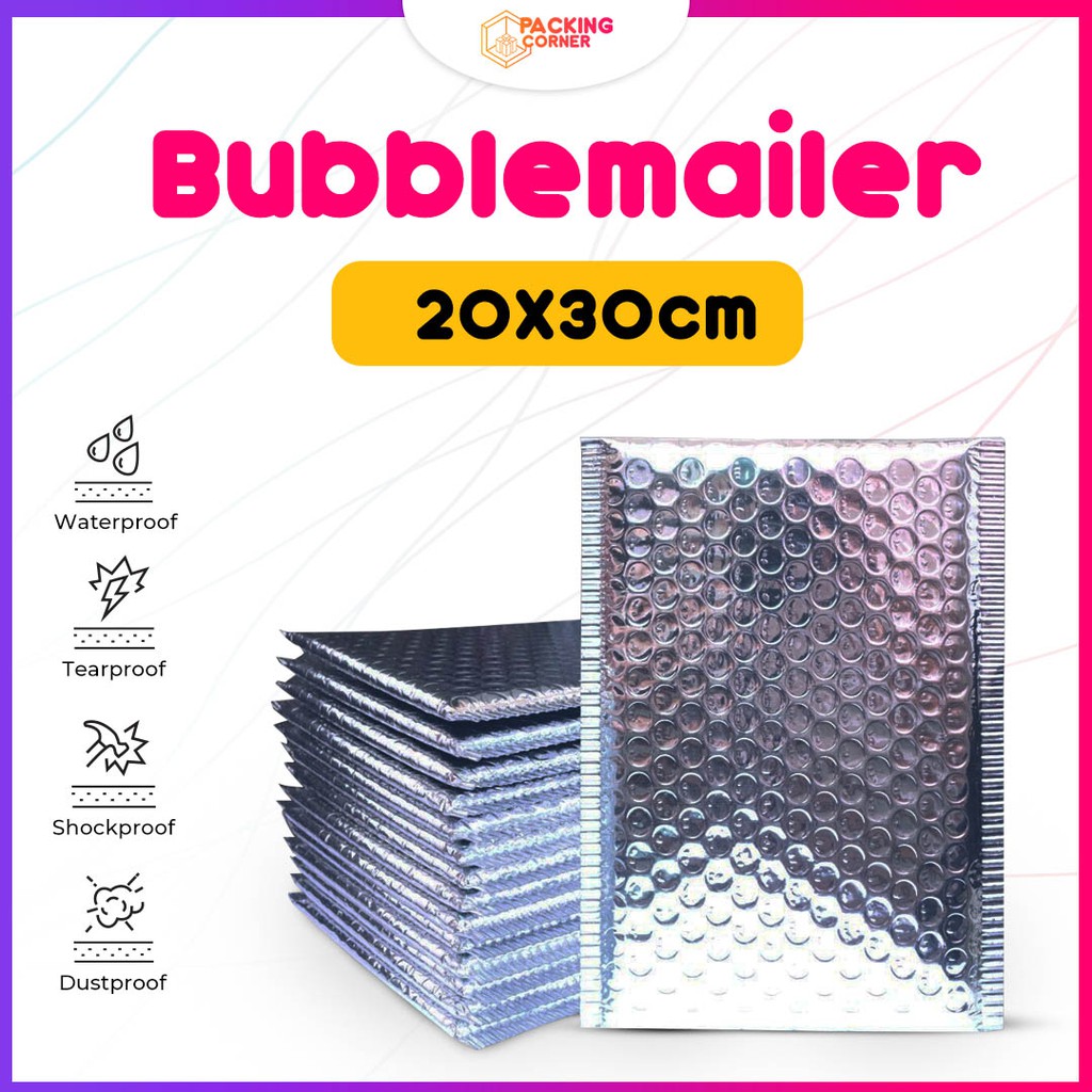 

BUBBLE MAILER 20X30 ALUMUNIUM FOIL Amplop Bubble Wrap Bubblemailer Packing 20X30