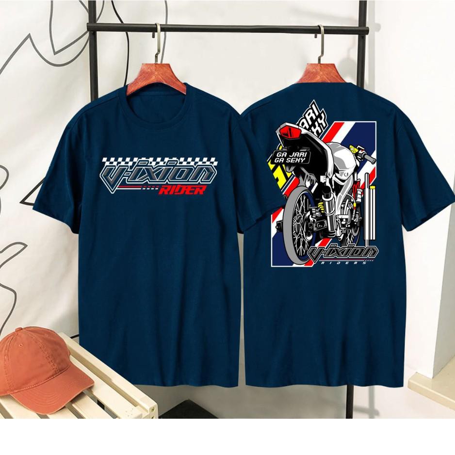 Ready Baju Kaos Vixion Jari Jari Navy Shopee Indonesia