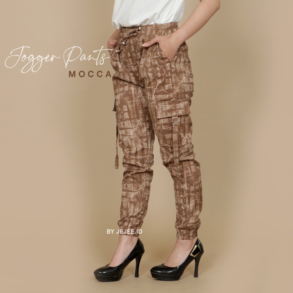 Celana Panjang Joger Wanita Abstrak Jogger Pants Cargo