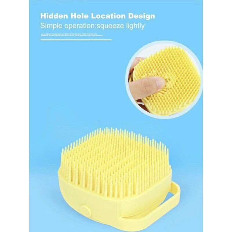 NEW - Sikat Badan Bahan Silikon Lembut Sikat Kepala Shower Brush Silicone Dispenser Sabun &amp; Shampoo