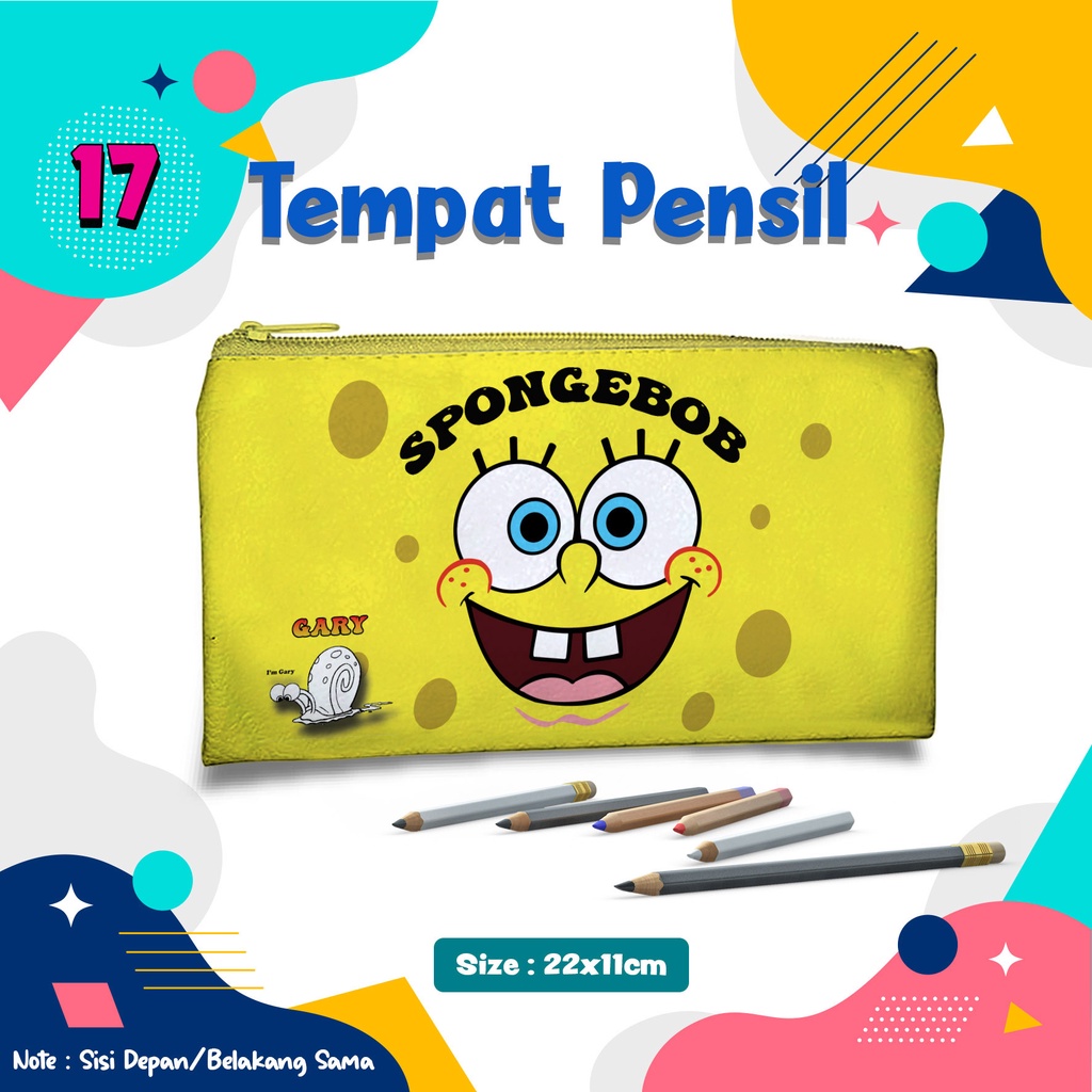 

Tempat Pensil Case Motif Gambar Kartun SpongeBob