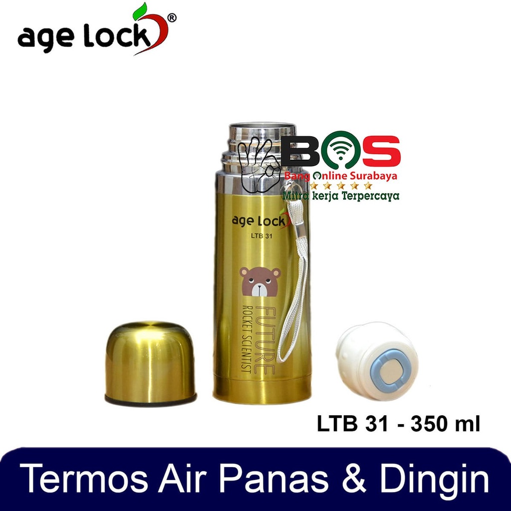 Thermos Air Dingin Panas 350 ML Botol Minum Stainless Steel Age Lock LTB-31