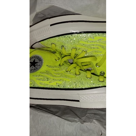 Converse Chuck Taylor 70 Archive Glitter Hi - lemon venom,BARU BUKAN PRELOVED