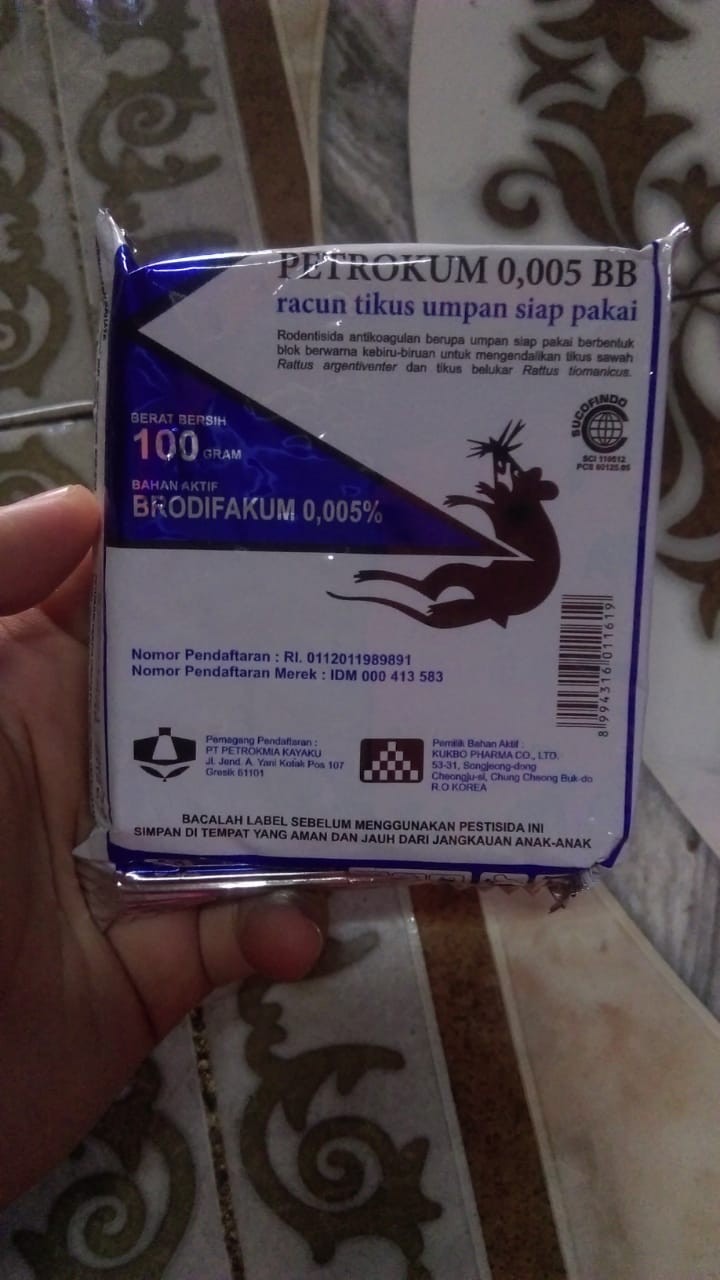 Petrokum 100 Gr Racun Tikus Mati Kering Tidak Bau