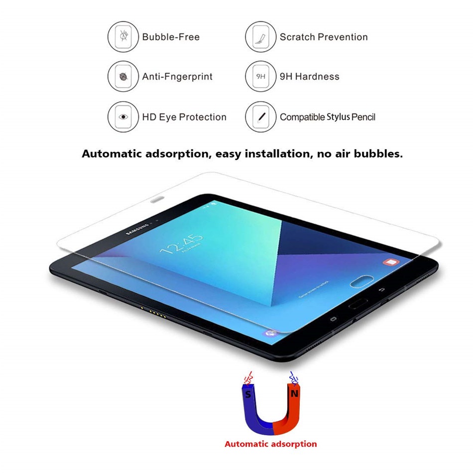 2pcs / Pak Film Pelindung Layar Tempered Glass Untuk Samsung Galaxy tab S3 9.7 T820 s2 9.7 T810 T813