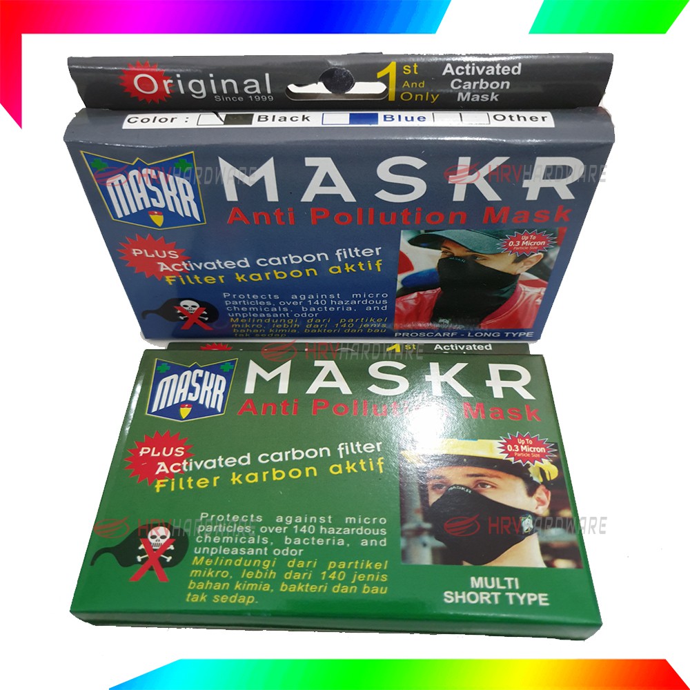 Masker Karbon Aktif MASKR LONG PANJANG Safety Motor Biker ORIGINAL MASKR