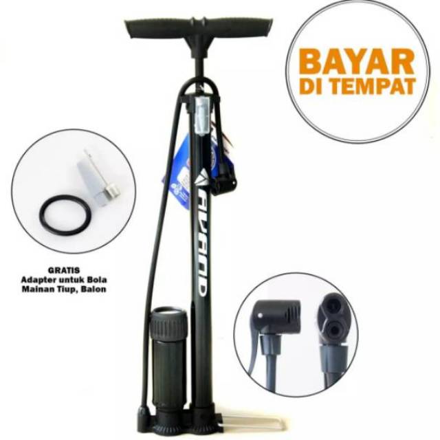 READY!! POMPA SEPEDA AVAND PRESSURE METER SEPEDA 7032 7038 BESI ALOY MOTOR BALON BOLA BY UNITED BIKE