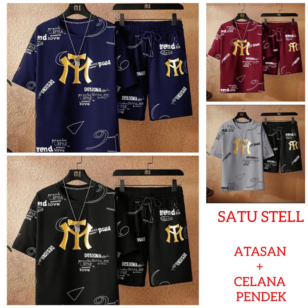 BISA COD / ALIPIO FASHION - SETELAN MT / atasan / celana pendek pria / terbaru