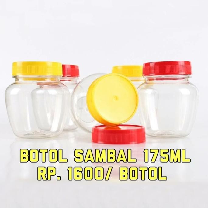 #@#@#@#@] Botol Sambal Plastik 175 ml/ Botol Toples Sambel Selai Bumbu 175ml