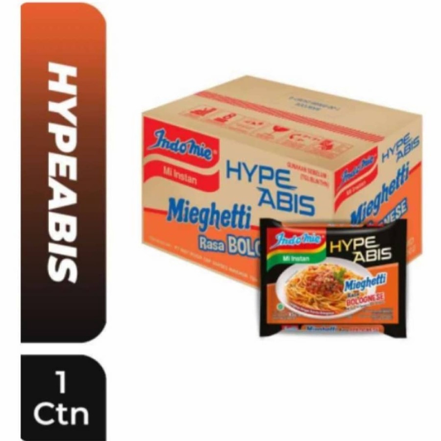 Indomie HypeAbis Mieghetti Bolognese 1Dus isi 40pcs 85gr