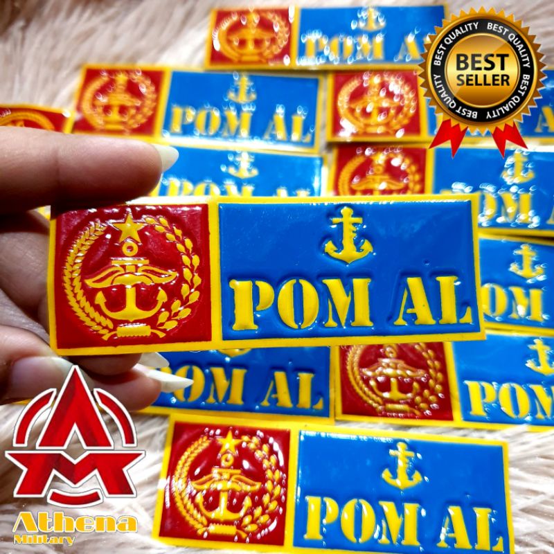 Stiker Plat motor POM AL | stiker plat mobil POMAL  |Stiker plat embos