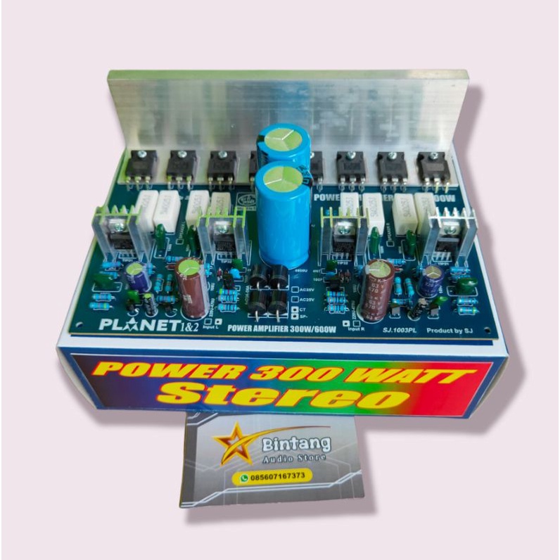 Jual Driver Power Amplifier 300 watt Stereo power 300w + Heatsink tebal