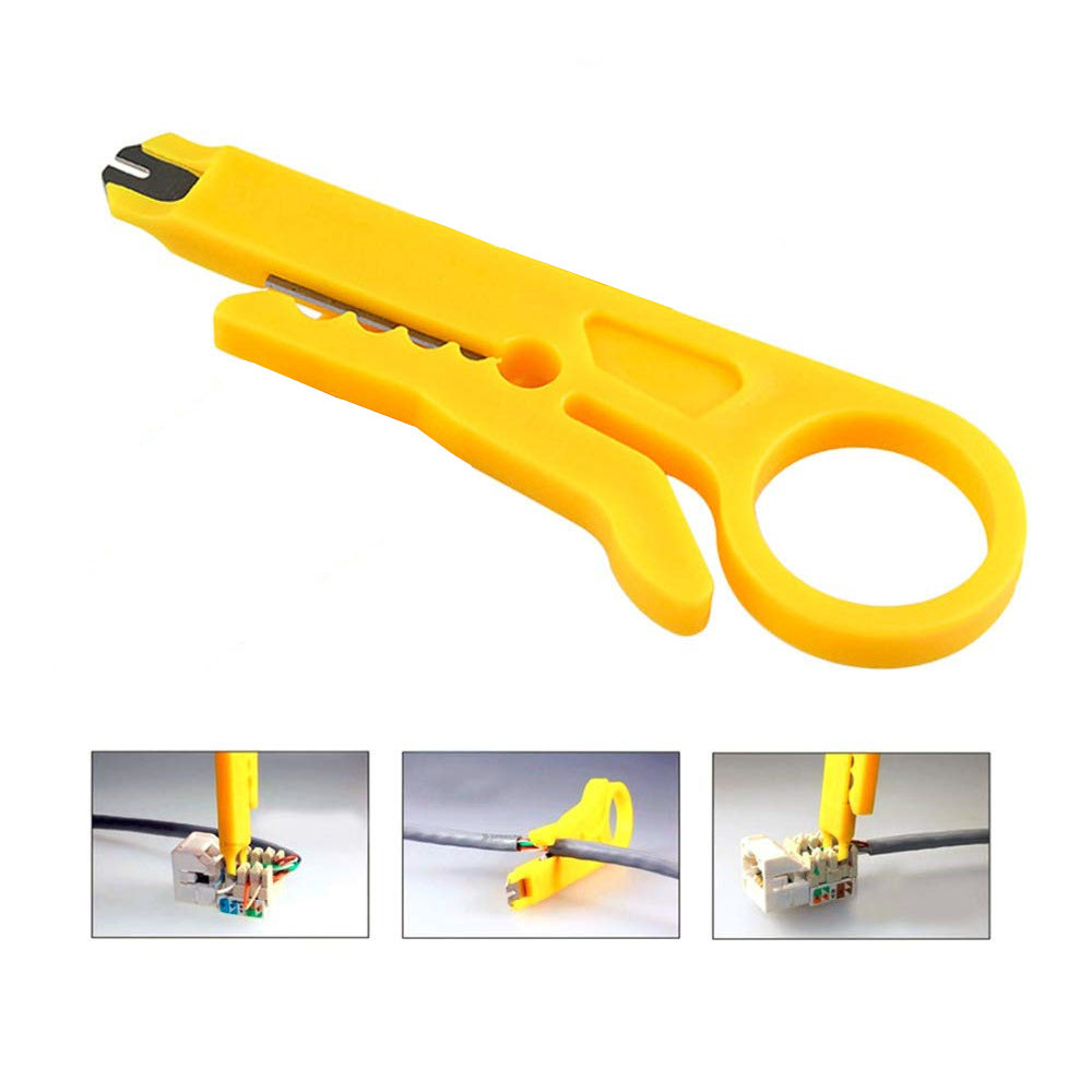 【TERSEDIA &amp; COD】Mini Portable Wire Stripper Knife Crimper Pliers Crimping Tool Cable Stripping Wire Cutter