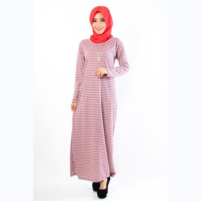 COD gamis salur Long dress Gamis Maxi Corak Salur panjang - New Maxi salur