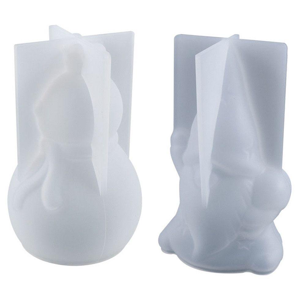 Solighter Cetakan Resin Alat Membuat Perhiasan Santa Claus Merry Christmas Silicone Mold