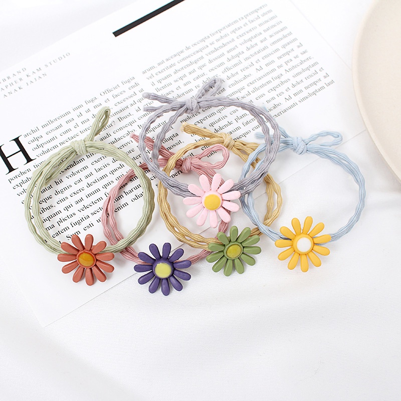 Ikat Rambut Scrunchie Sunflower besar dan kecil / Ikat Rambut Bunga / Ikat Rambut Korea / Kunciran Rambut bunga