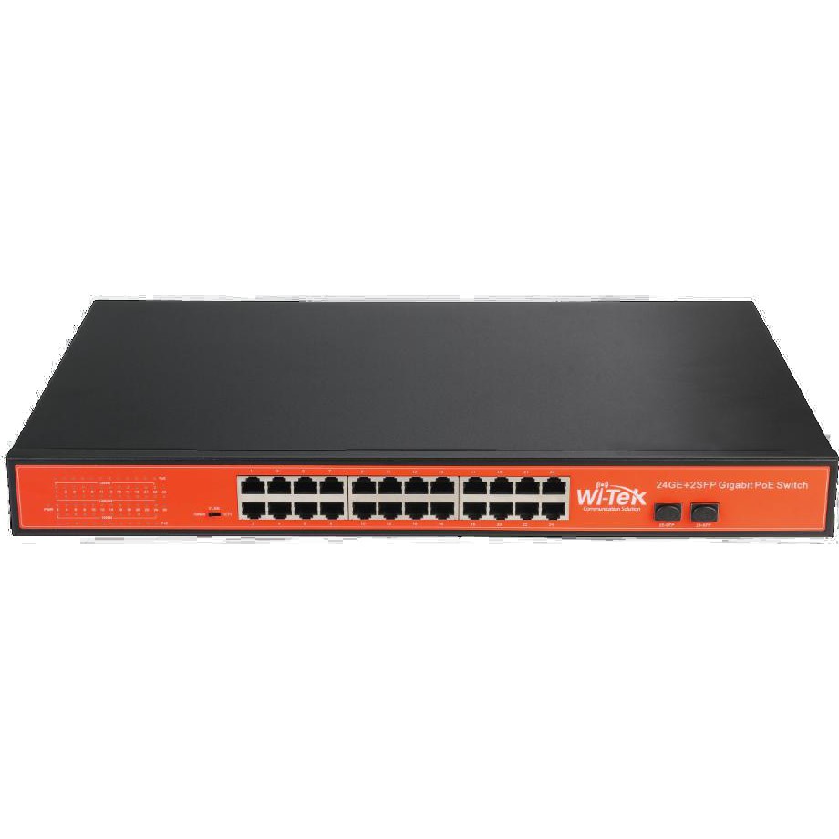 Wi-Tek WI-PS326GF 24GE+2SFP 48V Ports PoE Switch with 24-Port PoE