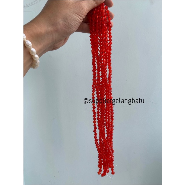 kristal BICONE AUSTRIA MERAH 6mm diamond belimbing craft GELANG KALUNG