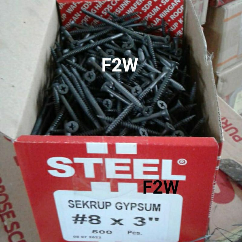 SEKRUP GYPSUM STEEL 8X3" SKRUP GIPSUM STEEL DRYWALL SCREW 7.5CM