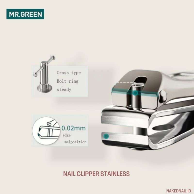 Gunting kuku Stainless Mr green HIGH QUALITY GERMANY nail clipper