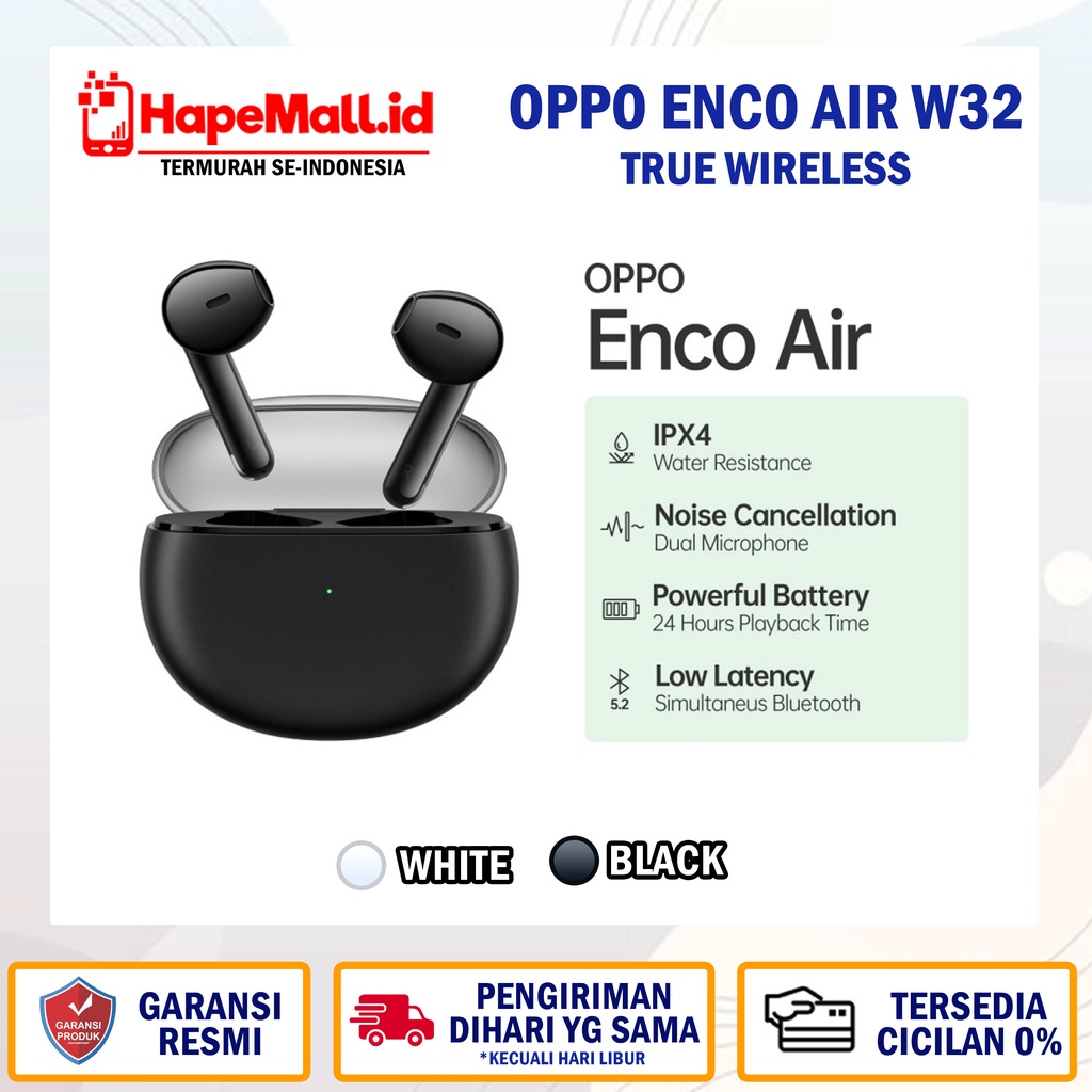 OPPO ENCO AIR W32 TRUE WIRELESS GARANSI RESMI OPPO TERMURAH