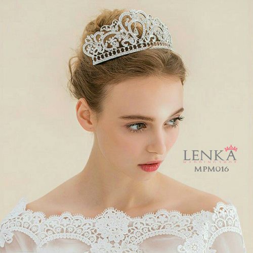 [SIAP KIRIM] WEDDING CROWN SILVER HEADPIECE PESTA PENGANTIN MODERN MPM016