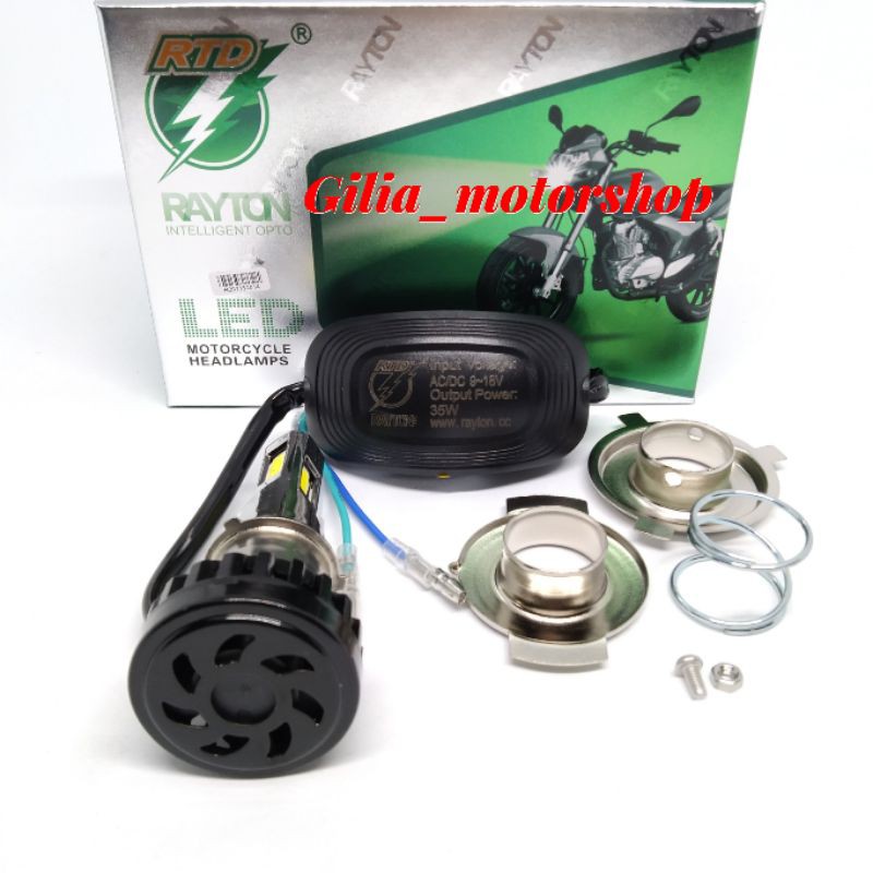 Lampu Depan Motor 6 LED &amp; 3 LED Mata RTD LED 6 sisi RTD Nyala Putih LED Depan Motor