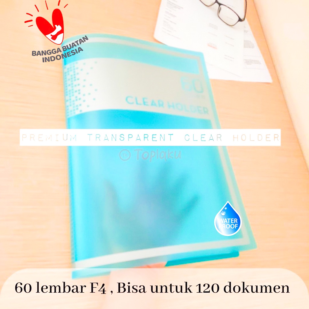 Clear Holder Sertifikat  Anti Air File Plastik Folder Map Berkas Ijazah Dokumen Penting 60