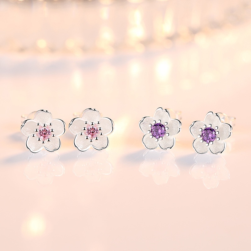 925 Perak Anting Anting Wanita Perhiasan Fashion Kecil yang segar/Subang Telinga anting perempuan
