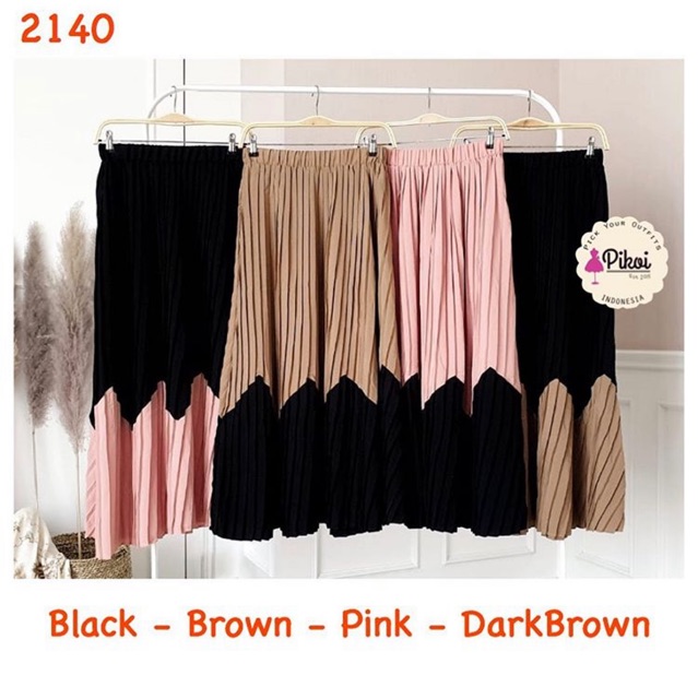 Rok panjang murah / rok maxi cantik / rok hitam panjang / rok hijaber murah / rok muslimah / 2140